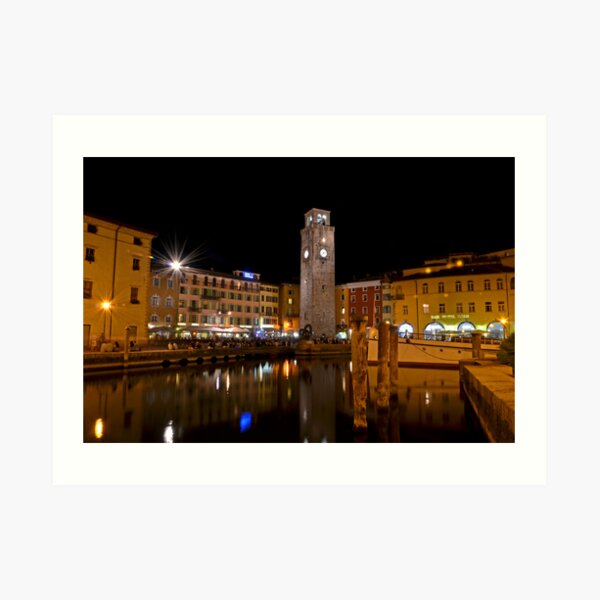 Notte a Riva del Garda Art Print