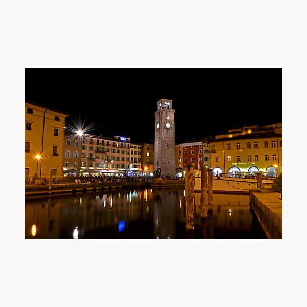 Notte a Riva del Garda Photographic Print