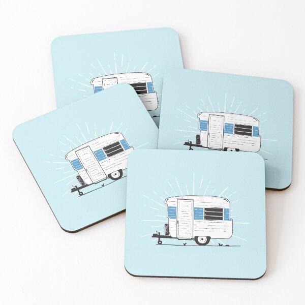 Item preview, Little Blue Vintage York Caravan Illustration designed and sold by Van Drawings.
