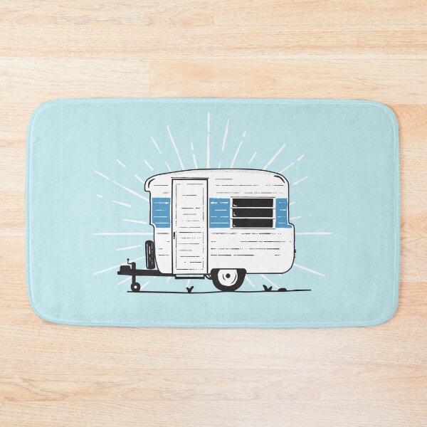 Item preview, Little Blue Vintage York Caravan Illustration designed and sold by Van Drawings.