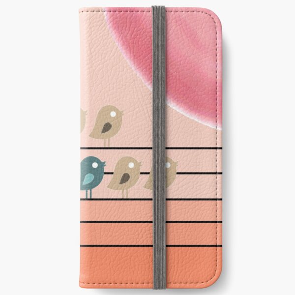 Songbirds on Electrical Wires iPhone Wallet