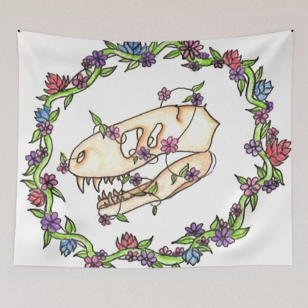 Item preview, Flower Dino Skull designed and sold by Dawnfeather.