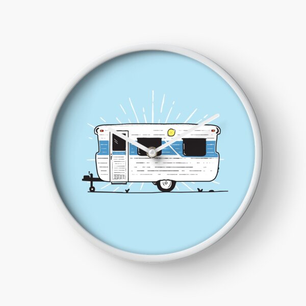 Item preview, Blue Vintage Caravan Illustration designed and sold by Van Drawings.