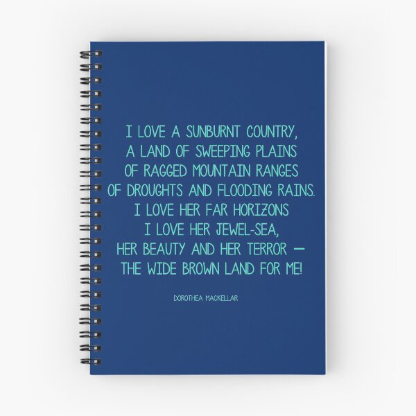 Item preview, I love a sunburnt country - Australian Poem designed and sold by Skippingbird.