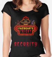 Five Nights at Freddy's - FNAF 3 - Fazbear's Fright Security Women's Fitted Scoop T-Shirt