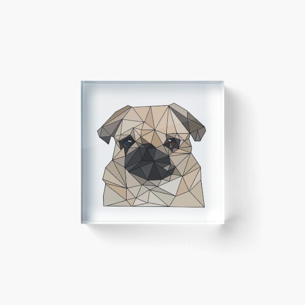 Item preview, Polygon pug white designed and sold by blankshirt.