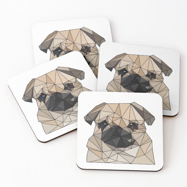 Item preview, Polygon pug white designed and sold by blankshirt.