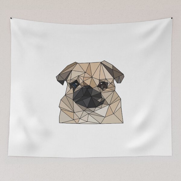 Item preview, Polygon pug white designed and sold by blankshirt.