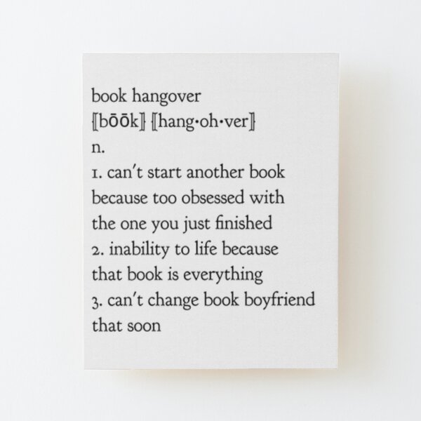 book hangover Wood Mounted Print