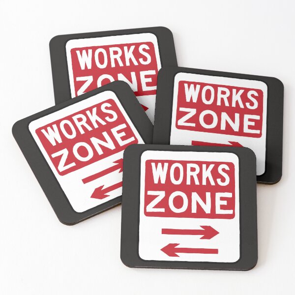 Item preview, Works Zone Australian Road Sign designed and sold by shtem.