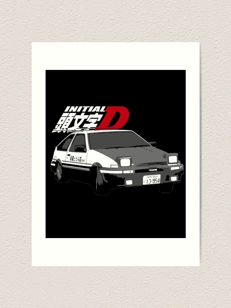 Initial D Toyota Corolla Ae86 Sprinter Trueno Simple Graphic Art Print For Sale By Cowtowncowboy Redbubble