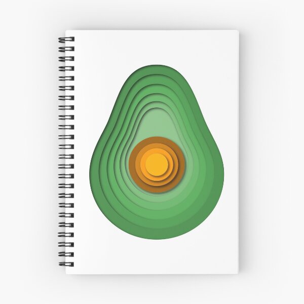 Item preview, Papercut avocado flat 3D layered design designed and sold by NerdySherds.