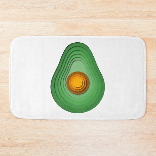Item preview, Papercut avocado flat 3D layered design designed and sold by NerdySherds.