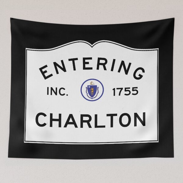 Item preview,  Entering Charlton Massachusetts - Commonwealth of Massachusetts Road Sign  designed and sold by NewNomads.
