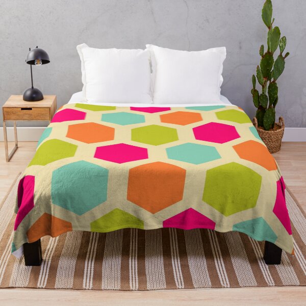 Item preview, Vintage Neon Abstract Hexagon designed and sold by pugmom4.