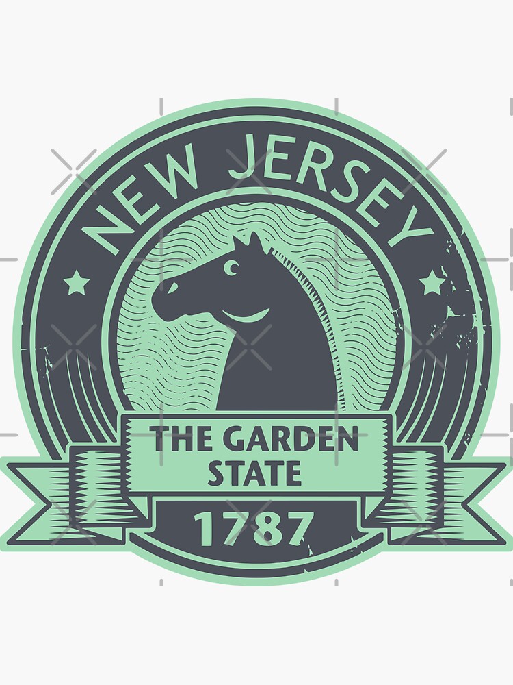 "New Jersey, The Garden State" Sticker For Sale By Studio838 | Redbubble