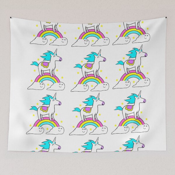 Item preview, Unicorn travel on clouds designed and sold by Tim Addison.