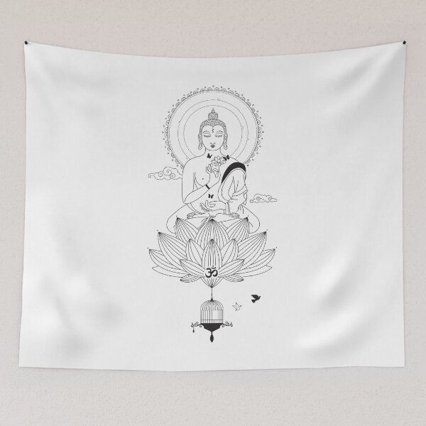 Item preview, Buddha (Black Print) designed and sold by Mathildashop.