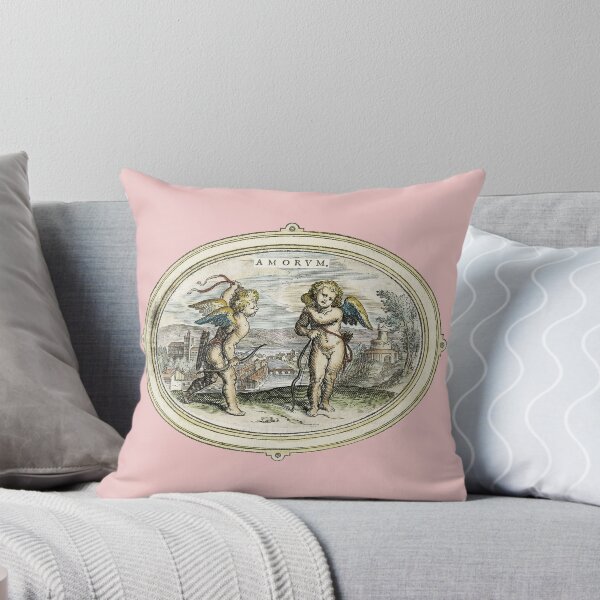 Item preview, Love Hurts / Antique Lithograph of Cupids Artwork / Pink Background Option designed and sold by FuzzyHoney.