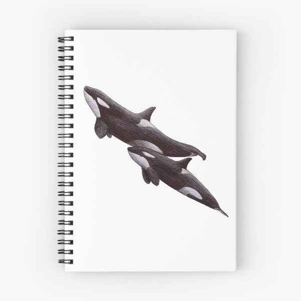 Item preview, Pair of Killer Whales Drawing Scribble designed and sold by ArtyOrca.