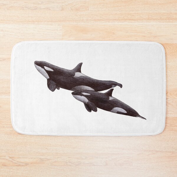Item preview, Pair of Killer Whales Drawing Scribble designed and sold by ArtyOrca.