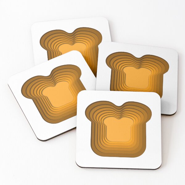 Item preview, Papercut toast breakfast design layered brown 3D effect designed and sold by NerdySherds.