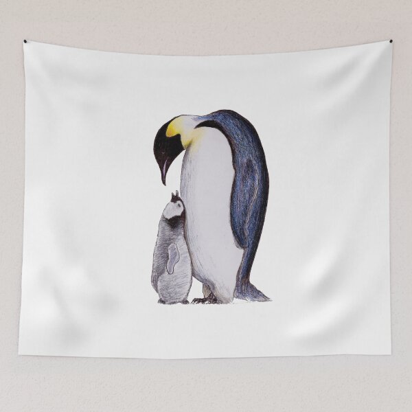 Item preview, Pair of Penguins Drawing Scribble designed and sold by ArtyOrca.