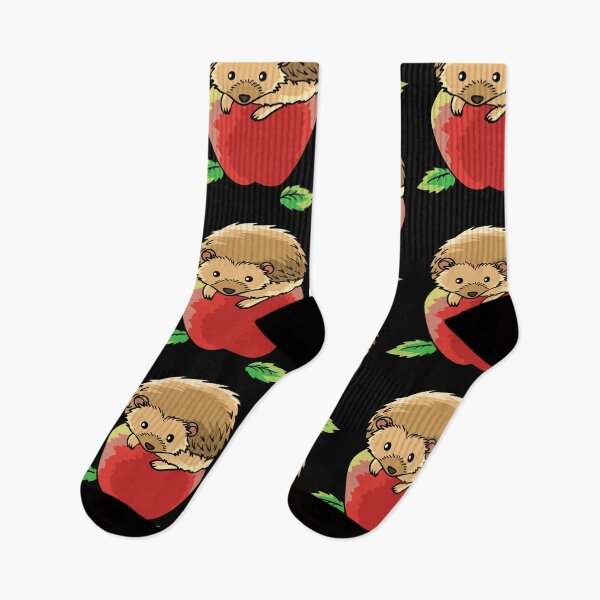 Item preview, cute hedgehog with apple designed and sold by the-animal-dude.