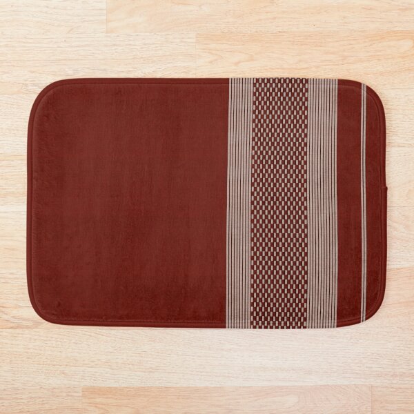 patterned red fabric Bath Mat