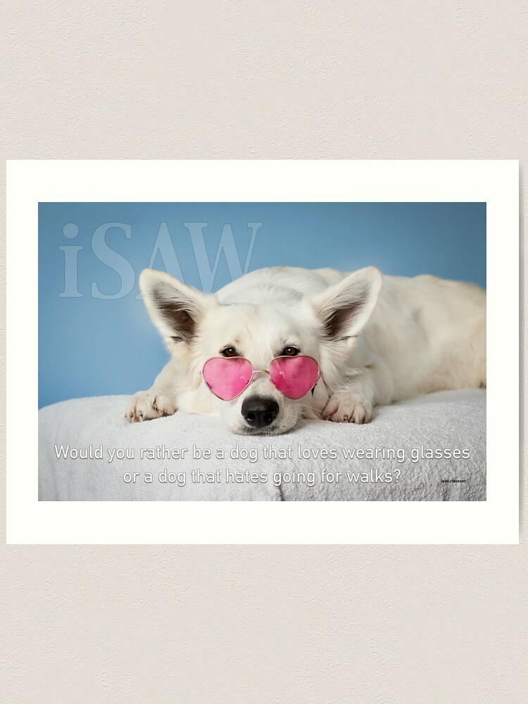 Alternate view of Loves Glasses or Hates Walks Art Print