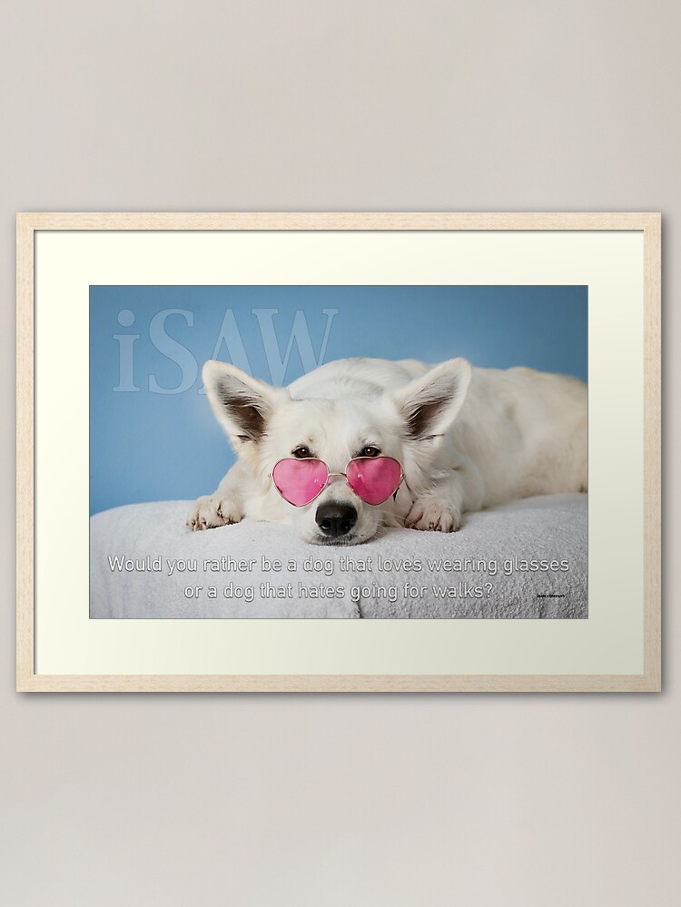 Alternate view of Loves Glasses or Hates Walks Framed Art Print