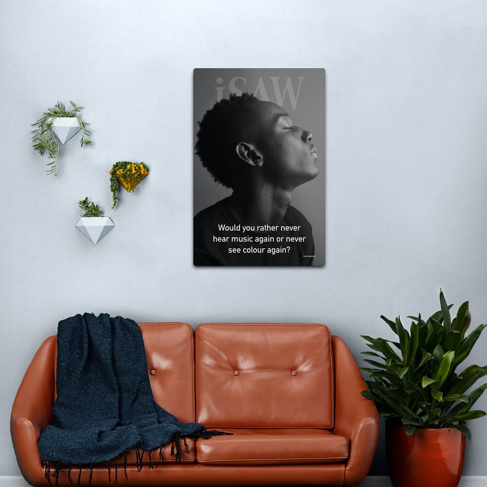 Would You Rather Never Hear Music Again or Never See Colour Again Metal Print