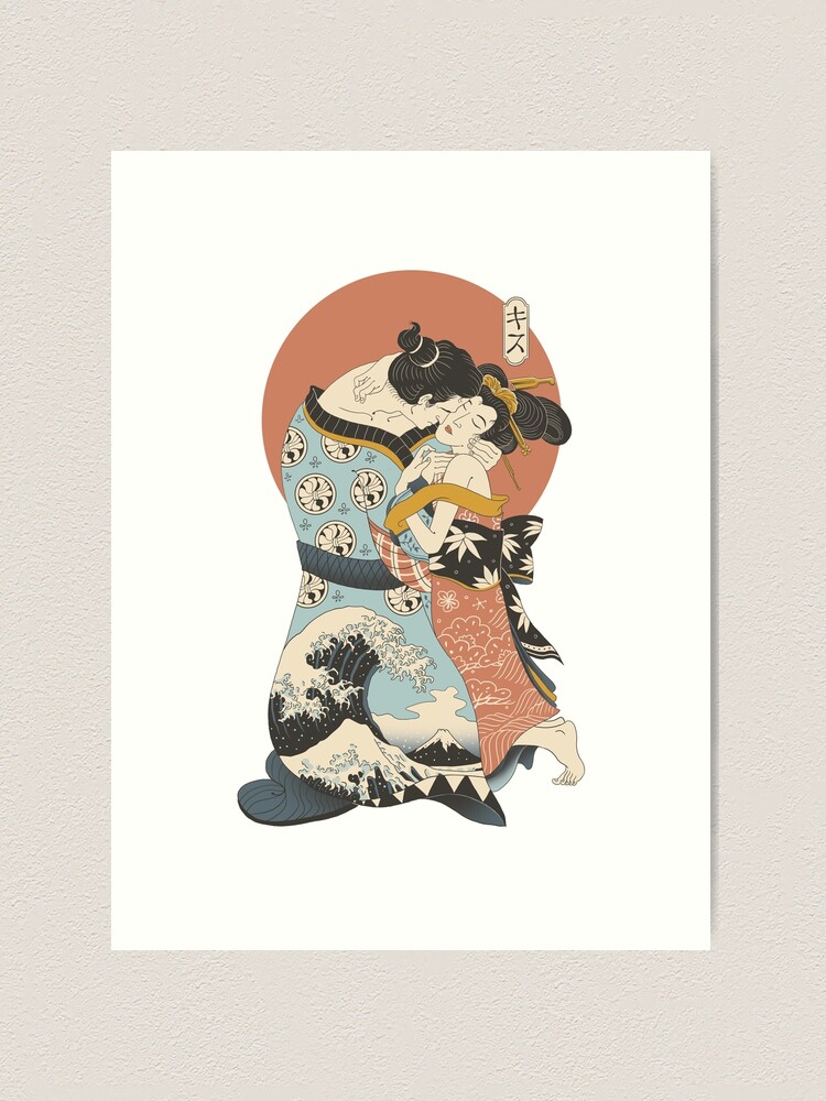 【あす楽対応】 The Kiss Ukiyo-e 絵画