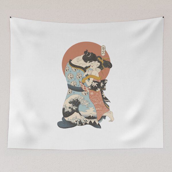 Item preview, The Kiss Ukiyo-e designed and sold by vincenttrinidad.