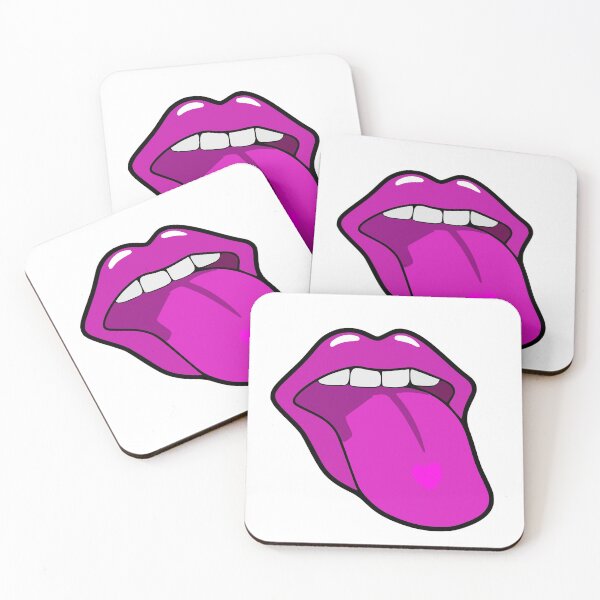 Item preview, Pink tongue with heart Egirl gesture designed and sold by NerdySherds.