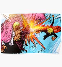 Póster Sanji vs Doflamingo - One Piece