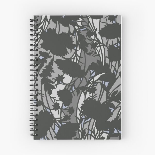 Item preview, Gray Leaves Camouflage Digital Flowers Pattern in Gray and Black designed and sold by ShopieHome.