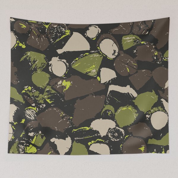 Item preview, Military Camouflage Digital Wood Pattern in Green, Brown and Beige designed and sold by ShopieHome.
