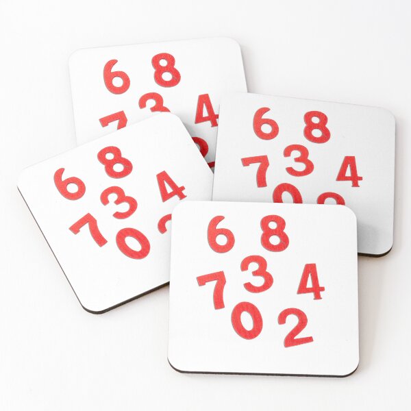 Item preview, red wood type numbers isolated designed and sold by sigoisette.