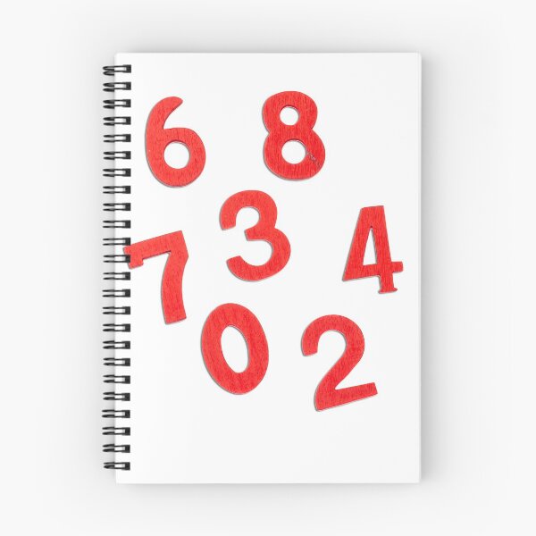Item preview, red wood type numbers isolated designed and sold by sigoisette.