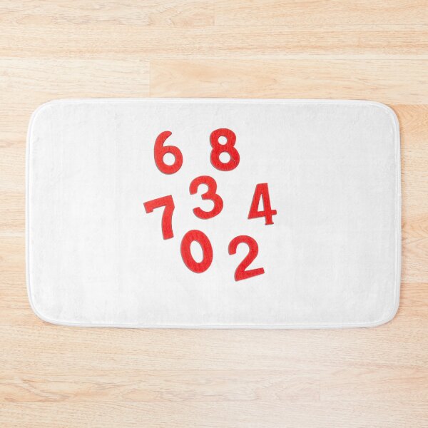 Item preview, red wood type numbers isolated designed and sold by sigoisette.