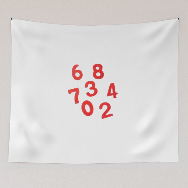 Item preview, red wood type numbers isolated designed and sold by sigoisette.