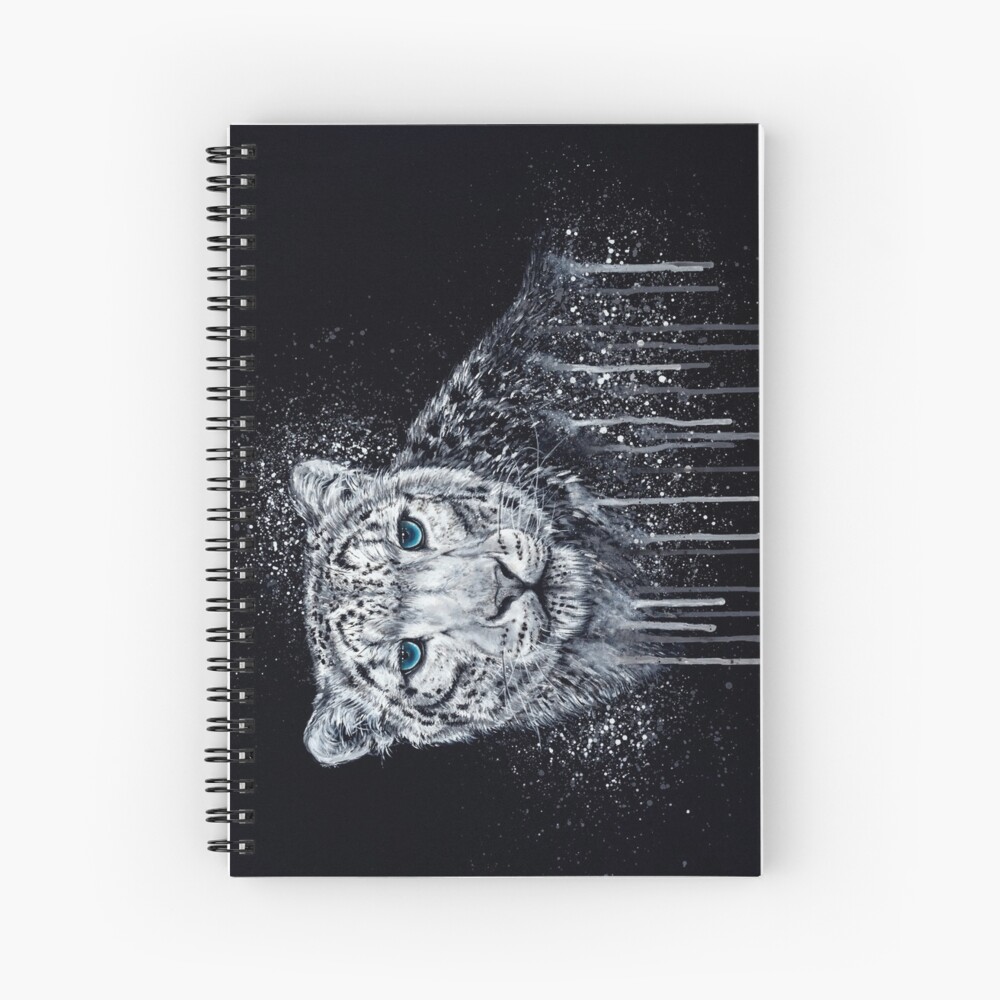 "Snow Leopard painting" Spiral Notebook for Sale by jessemma Redbubble
