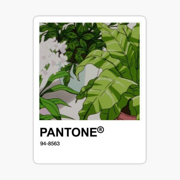 Escena de anime Kawaii Pantone Pegatina