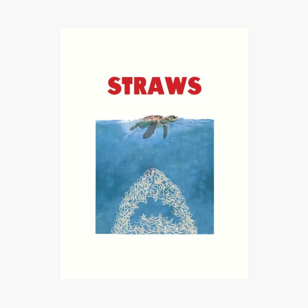 Turtle Straws Jaws Art Print for Sale by Cyanide & Sage