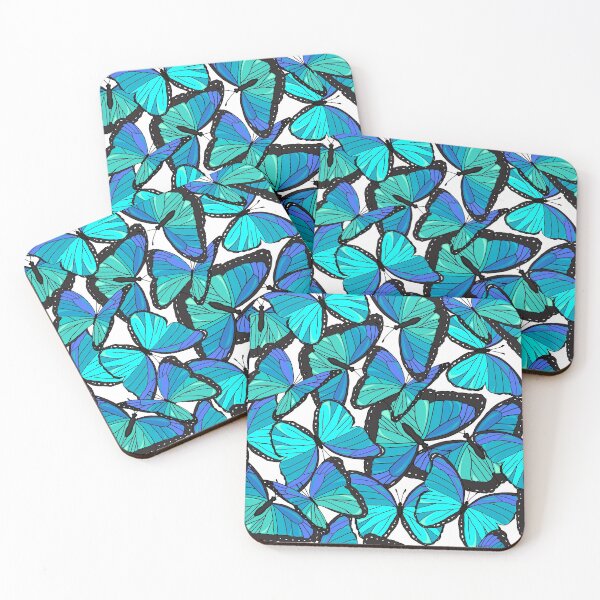 Item preview, Electric Blue Tropical Morpho Butterfly Pattern designed and sold by HotHibiscus.