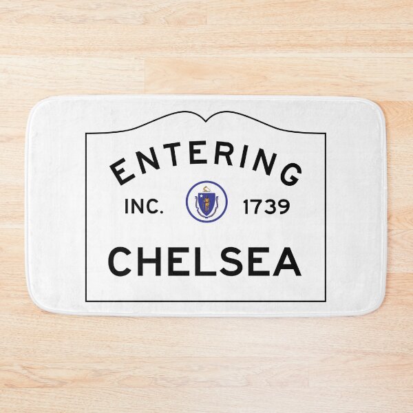 Artikelvorschau, Betreten von Chelsea Massachusetts - Straßenschild des Commonwealth von Massachusetts entworfen und verkauft von NewNomads.