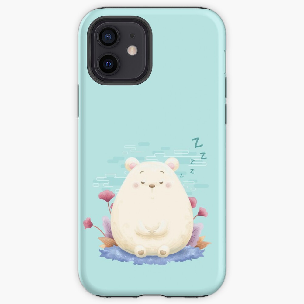 Sleeping meditation bear iPhone Case & Cover