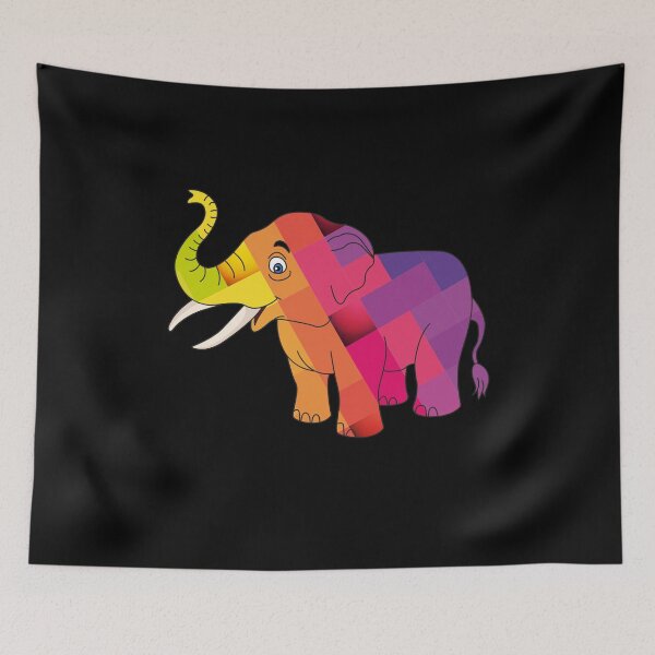 Item preview, Elephant animal elephant colorful wildlife gift designed and sold by redshirtz.