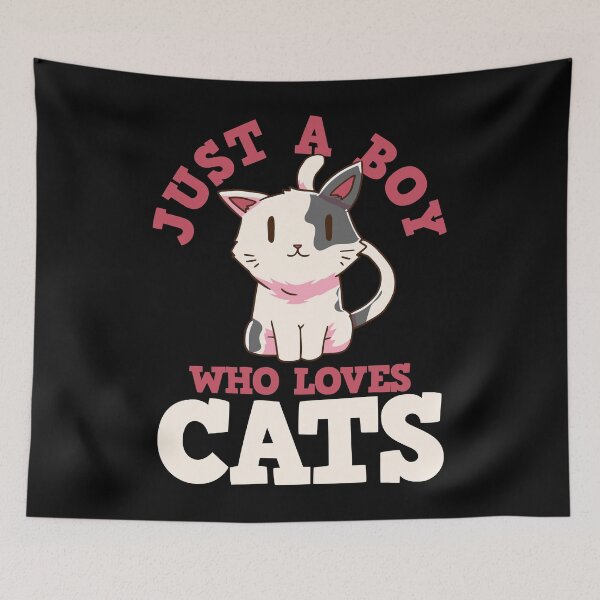 Item preview, Just A Boy Who Loves Cat designed and sold by 4tomic.